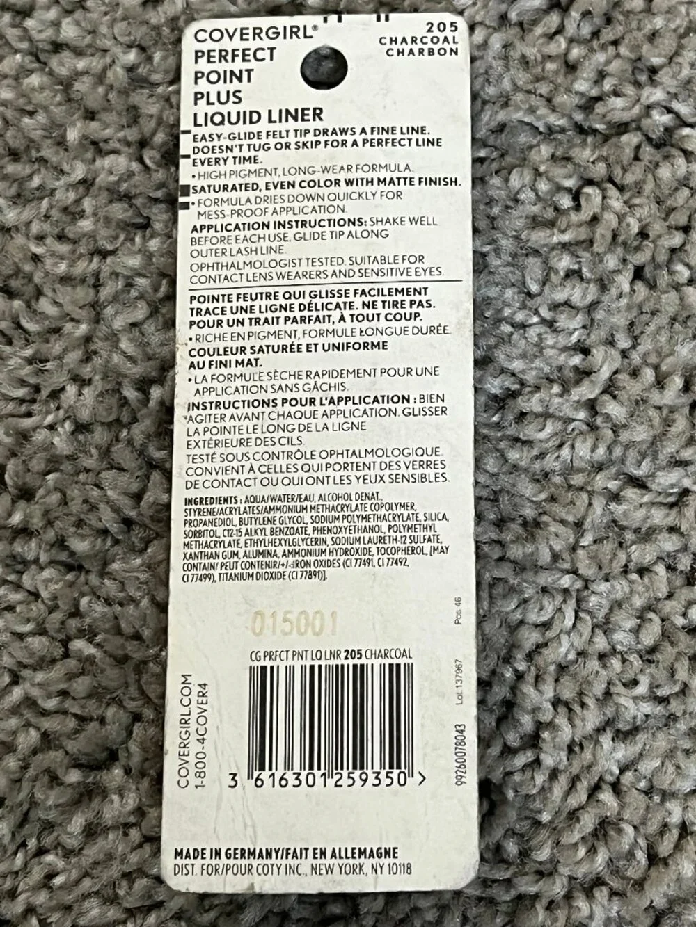 Covergirl Perfect Point Plus Liquid Eyeliner, Charcoal